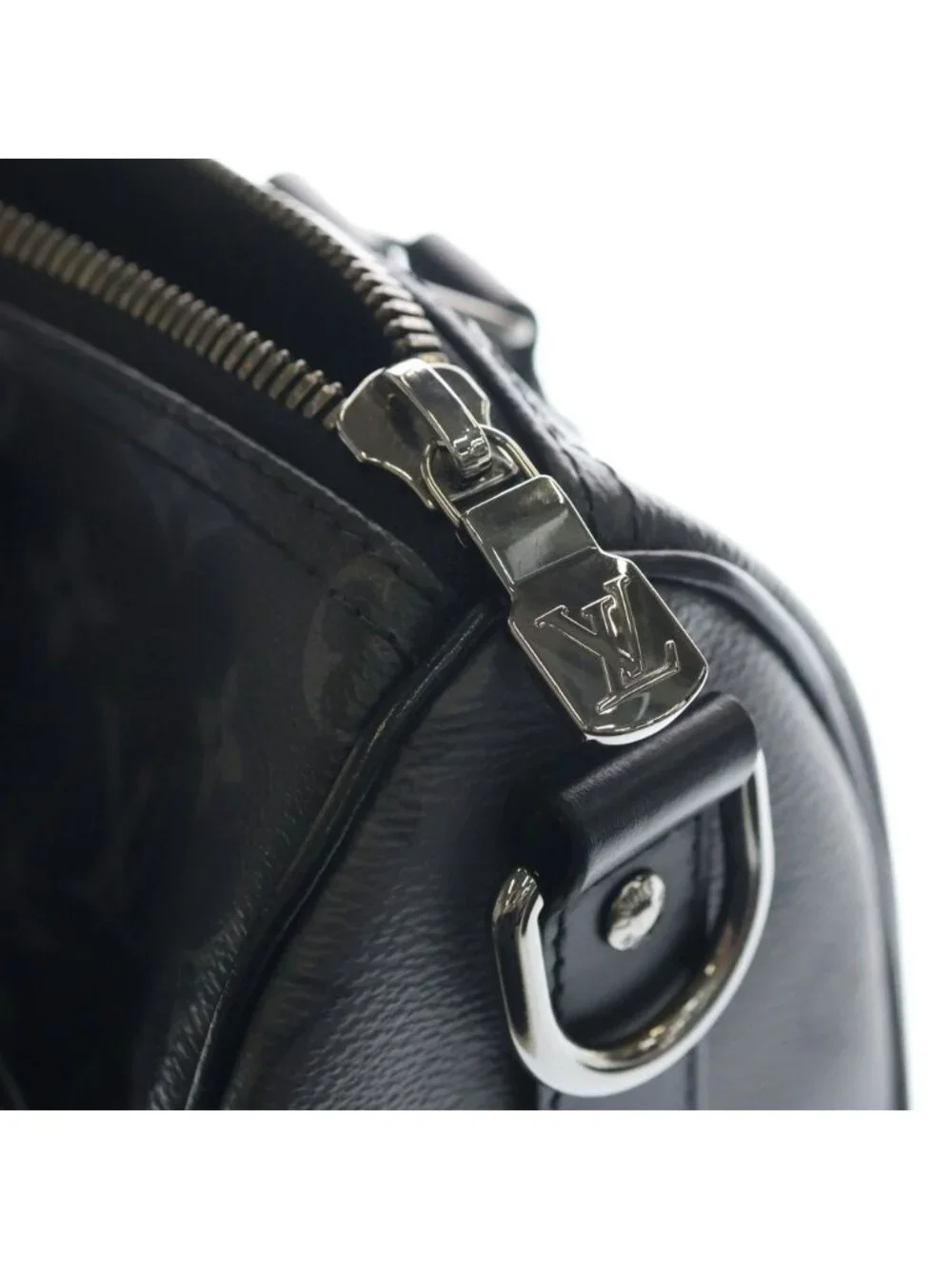 Louis Vuitton Monogram Eclipse Keepall Bandouliere 25 2-Way Shoulder Bag Black